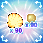 바다황금조개 90개 + 바다황금진주 90개