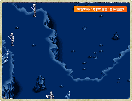 에필로리아 북동쪽 동굴 1층 미니맵