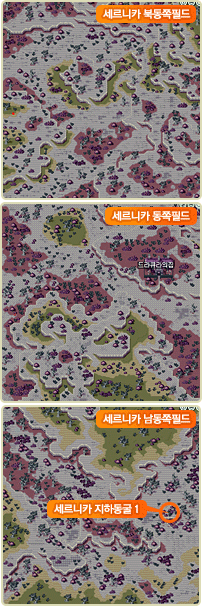 세르니카 북동쪽 필드, 세르니카 동쪽필드, 세르니카 남동쪽 필드