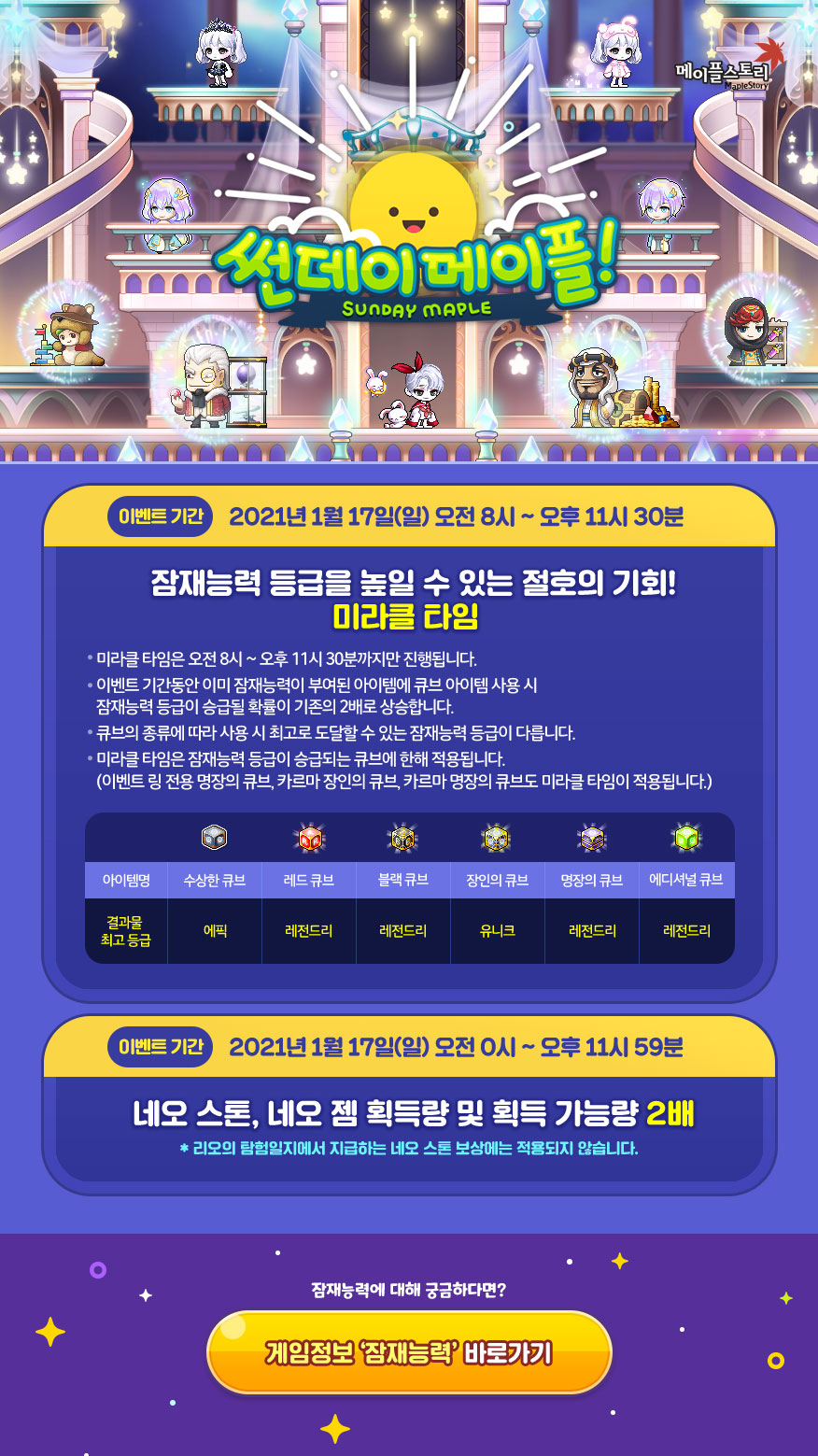 썬데이 메이플!